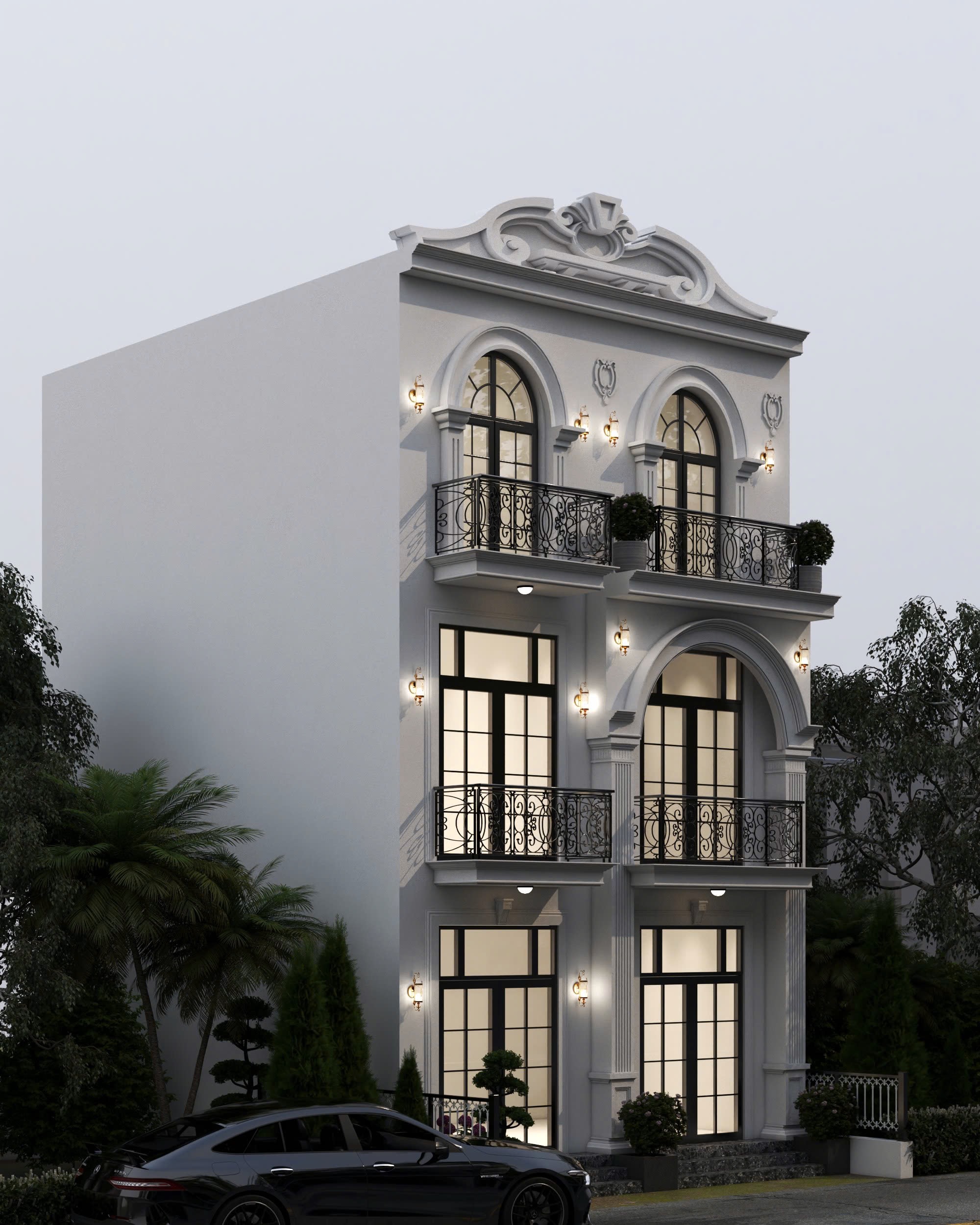 Biệt thự ba tầng tân cổ điển thanh lịch tại Thanh Trì