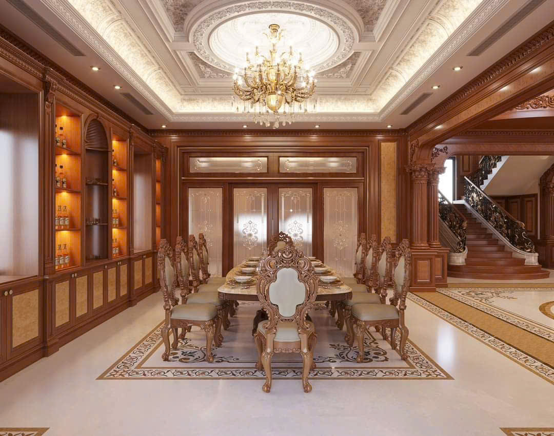 Thiết kế nội thất tân cổ điển biệt thự 3 tầng