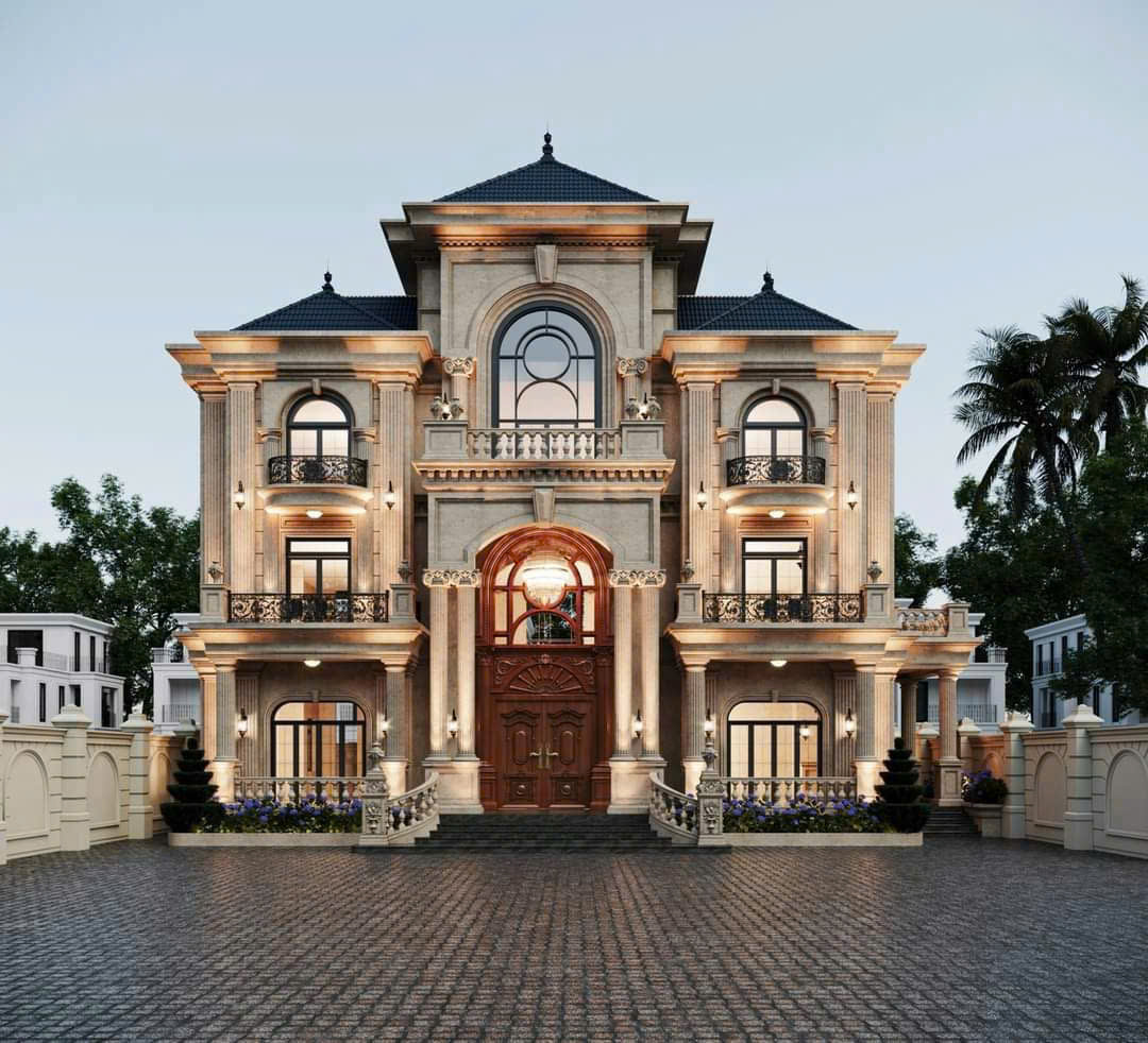 Biệt thự tân cổ điển 3 tầng bề thế