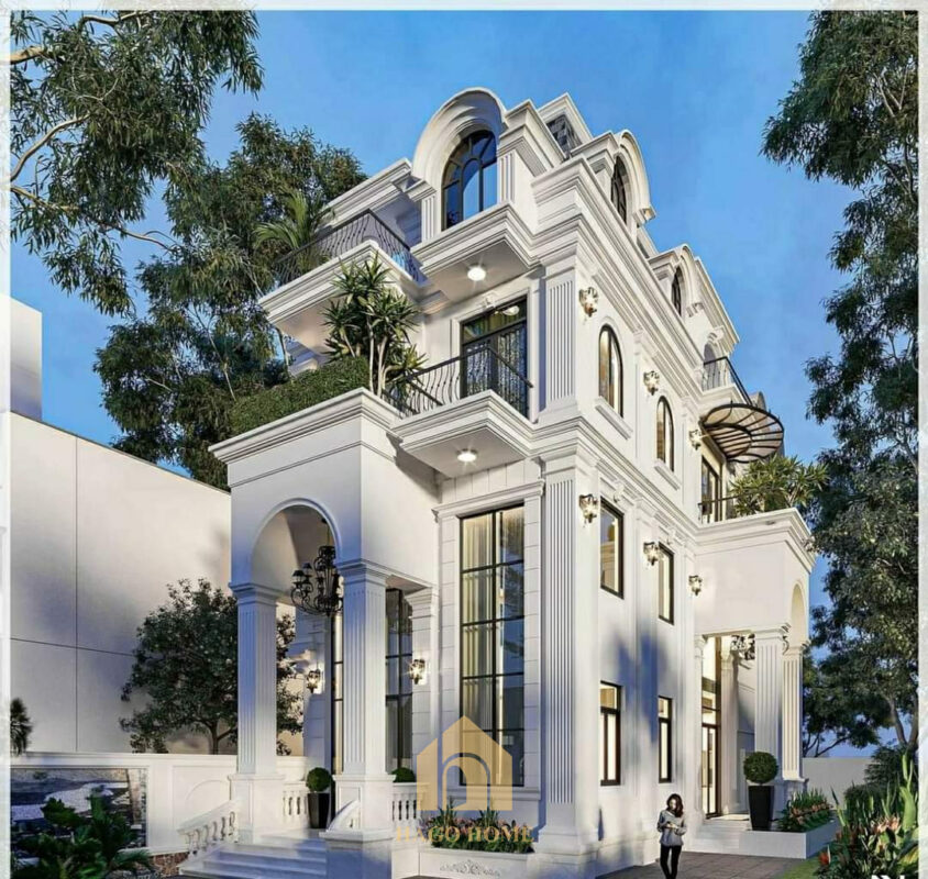 Mẫu thiết kế biệt thự 4 tầng xây trọn gói giá 6 tỷ