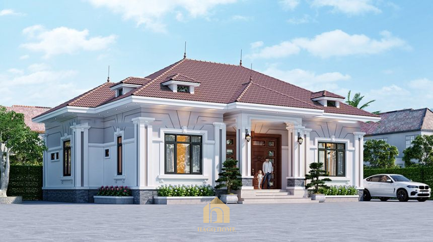 Mẫu thiết ké biệt thự sân vườn xây trọn gói giá 1,4 tỷ