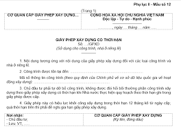 Bảng Phí & Thời Gian Xử Lý Giấy Phép Xây Dựng