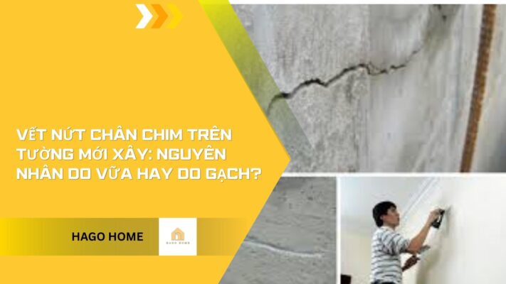 Vết nứt chân chim trên tường mới xây